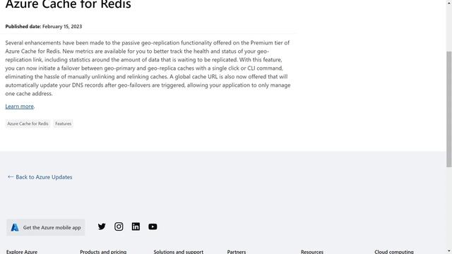 Improved geo-replication of Azure Cache for Redis... - Azure Daily Minute Podcast - 23-FEB-2023 смотреть онлайн