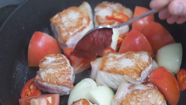 Тушёная свинина в остром соусе смотреть онлайн