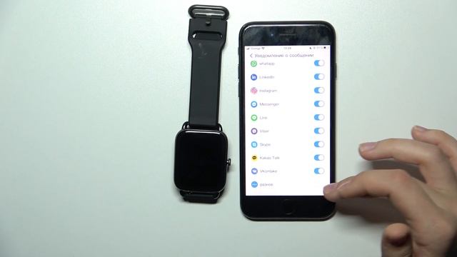 Как настроить уведомления при подключении к айфону на часах Haylou RS4 смотреть онлайн