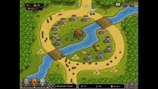 Kingdom Rush HARD DIFFICULTY- Twin River Pass IRON CHALLENGE on iPad смотреть онлайн