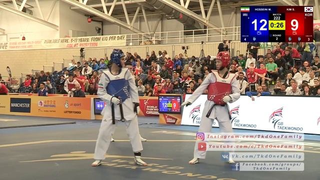 HOSSEINI MIRHASHEM (IRI) vs KIM SEOK BAE (KOR) 2018 Manchester WT GP смотреть онлайн
