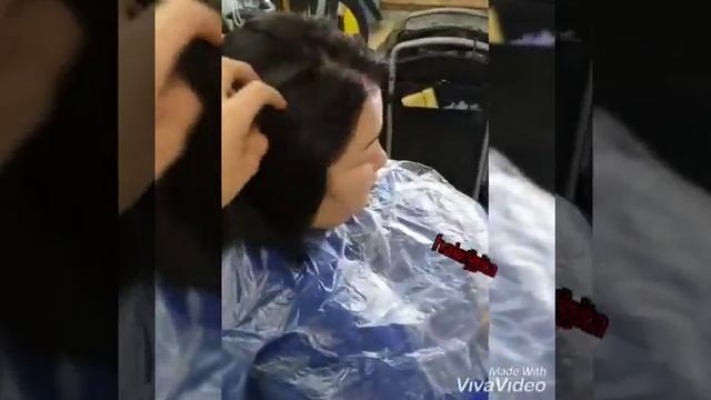 Выход с чёрного цвета в карамельный цвет волос смотреть онлайн