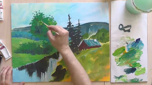 Как рисовать мазками. Акрил. смотреть онлайн