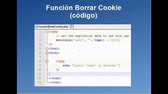 Curso php: Función borrar cookie смотреть онлайн