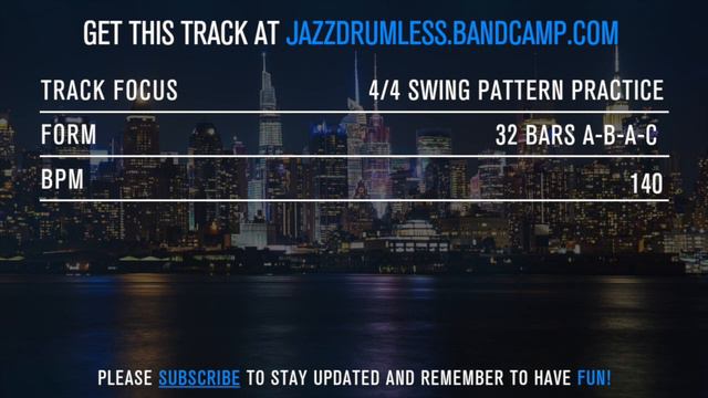 Swing - Medium Tempo Jazz Drumless Backing Track | 140 Bpm смотреть онлайн