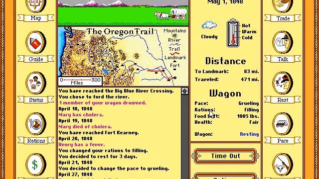 Времяпрепровождение в The Oregon Trail смотреть онлайн