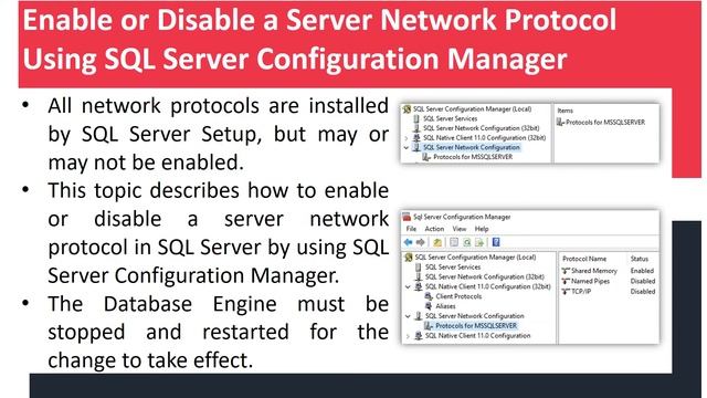 Microsoft SQL Server Tutorials : SQL Server Network Configuration using Configuration Manager смотреть онлайн