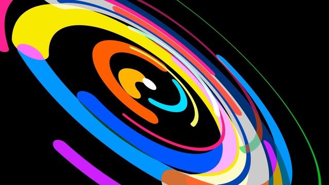 Different Color Spin Circles on Perspective // Сirculation Forms // Screensaver смотреть онлайн