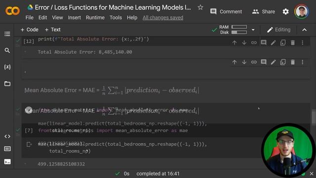 Error / Loss Functions for Regression: Mean Squared Error (MSE), Mean Absolute Error (MAE), RMSE смотреть онлайн