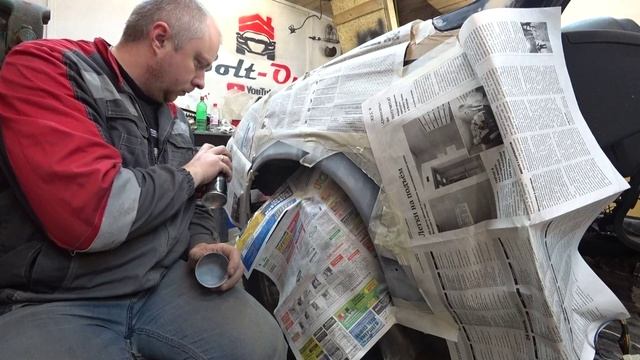 Как покрасить крыло на машине из баллончика в переход у себя в гараже. смотреть онлайн