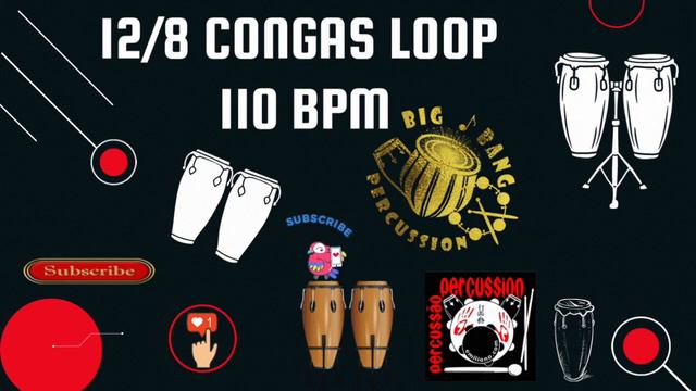 10 MINUTES - 12/8 CONGA LOOP - 110BPM смотреть онлайн
