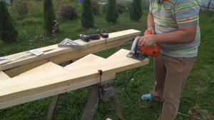 Лестница для крыльца из дерева за 1000 рублей своими руками.