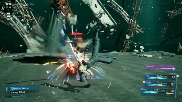 Sephiroth Vs Cloud Solo (Hard Mode) FIRST IN THE WORLD! Final Fantasy VII Remake Final Boss
