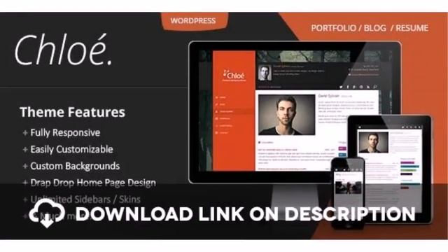 Chloe - Personal Portfolio Wordpress Theme Free Download смотреть онлайн