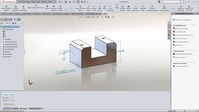 SOLIDWORKS MBD Tutorial - Using Sketch Dimensions In MBD Views смотреть онлайн