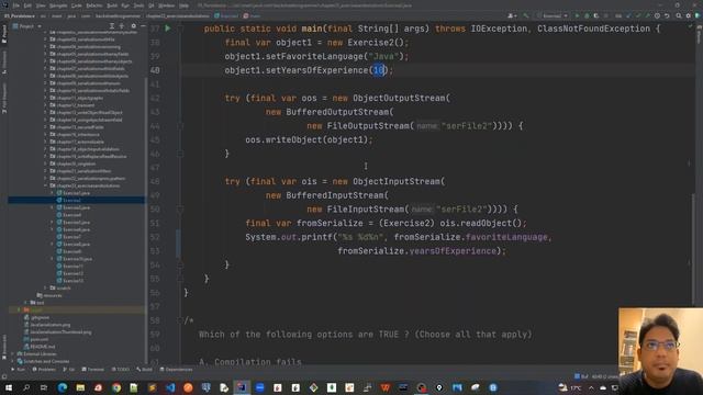 64 - Java Serialization - Exercise 2 смотреть онлайн