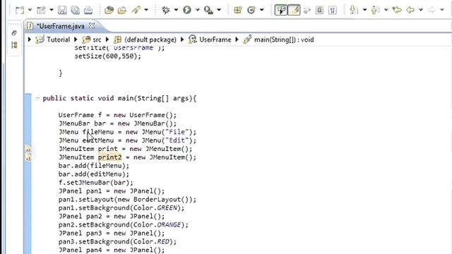 Java programming part 65 GUI : Adding Menu bars, menus and menu items смотреть онлайн