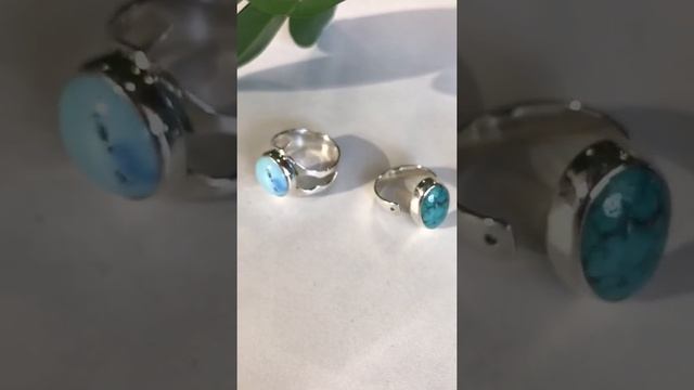 Кольца Бирюза 18800₽,6600₽,24000₽