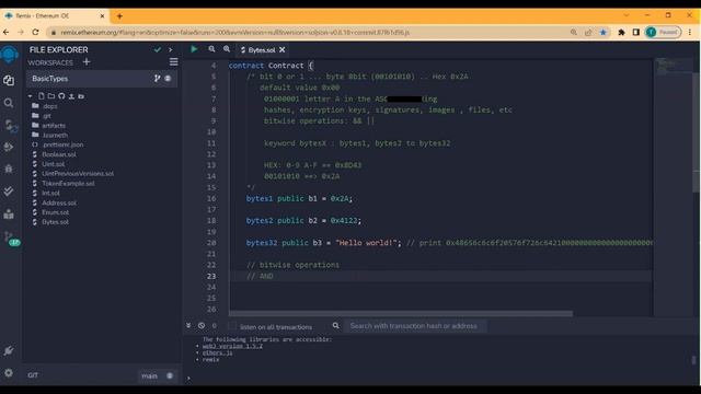 Bytes Type in Solidity смотреть онлайн