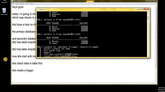 Oracle 11g - Insert Trigger Using Horizontal Fragmentation смотреть онлайн