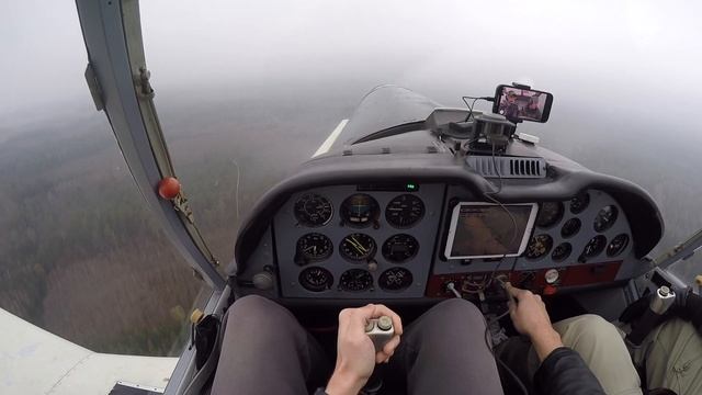 Zlin-42m. Flying Marginal VFR. Тренировочный полет в сложных метео условиях.
