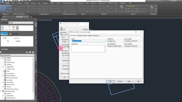 AutoCAD Civil3d Parcel Calculates Park Area, Lots, Asphaltic Road Area, Create Excel Report & Table смотреть онлайн