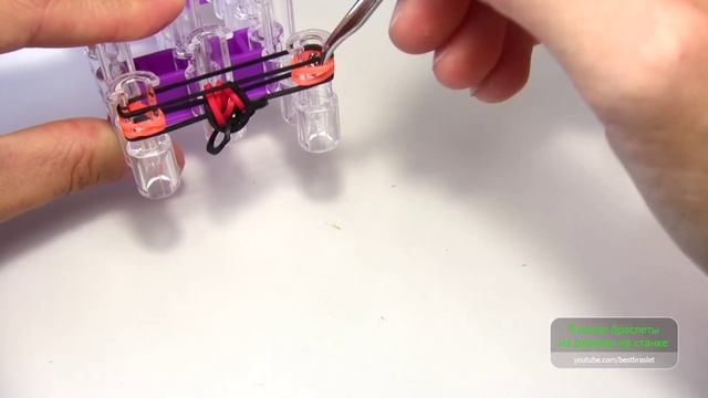 Браслет ЦЕПОЧКА ◙◙◙◙ из резинок на станке ◙◙◙◙ Как плести из резинок Rainbow loom смотреть онлайн