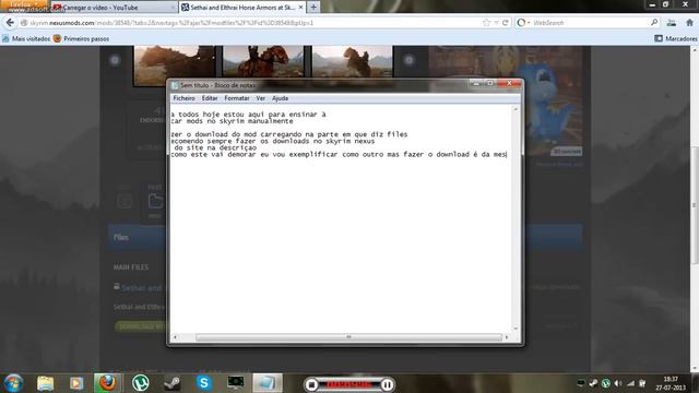 Como colocar mods no Skyrim manualmente смотреть онлайн