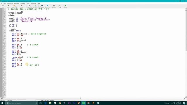 Assembly language double digit addition tutorial !!!!! смотреть онлайн