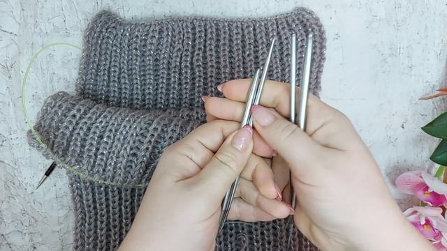 Объёмный снуд спицами в два оборота. Подробный МК. смотреть онлайн