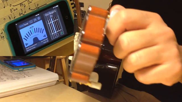 How to tune a guitar with VITALtuner's Easy Mode (best tuner app) смотреть онлайн