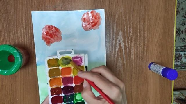 Рисуем праздничный салют красками с детьми. смотреть онлайн