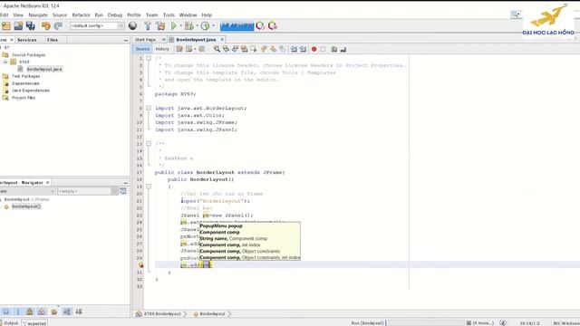 Java GUI - BorderLayout смотреть онлайн