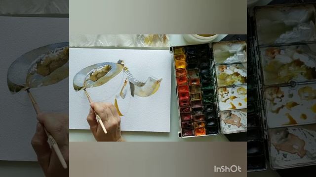 Рисуем дыню акварелью. смотреть онлайн