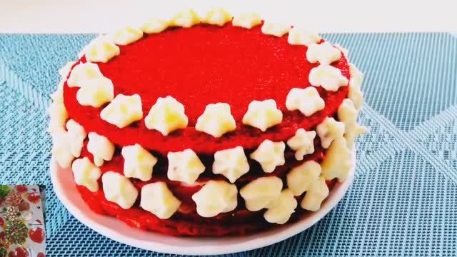 Мини торт "Красный бархат" с шифоновым бисквитом ? смотреть онлайн