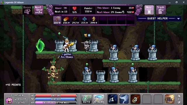Legends of idleon Worship 1st totem Goblin Forest | New high score wave 56 смотреть онлайн