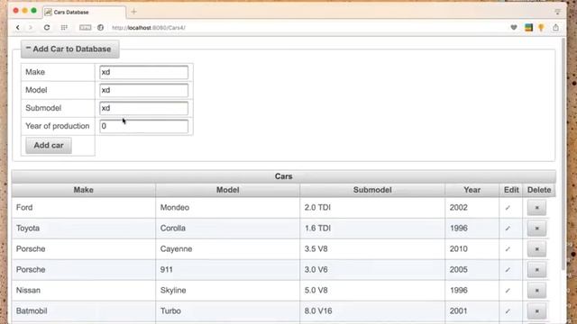 Spring, Hibernate, Primefaces Simple CRUD Application смотреть онлайн