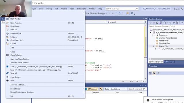 4 1 Minimum Maximum with Conditional Operator C++ смотреть онлайн