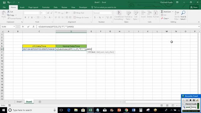 Convert UTC date/time to normal date/time in Excel смотреть онлайн