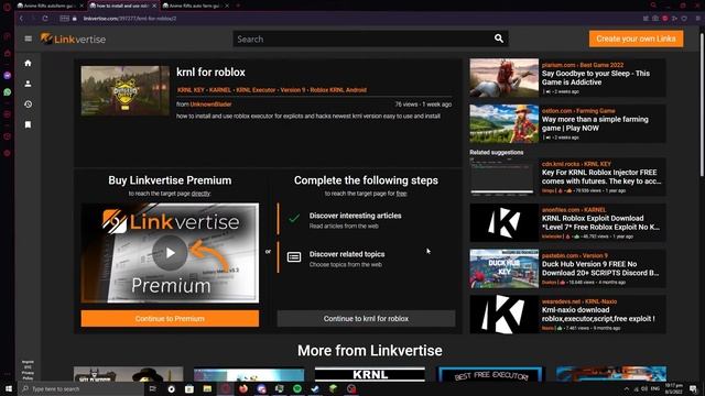 How To Download Scripts/krnl From Linkvertise *SO EASY!*