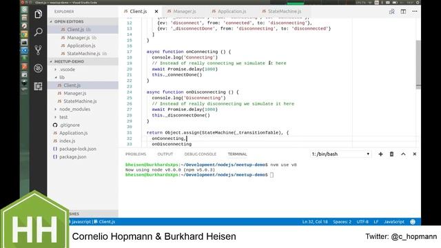 NodeHH #24 - NPM5 and NodeJS by Cornelio Hopmann and Burkhard Heisen смотреть онлайн