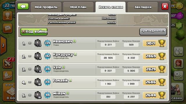 ШОК!!! ПЕРВЫЙ РУССКИЙ КЛАН 12 ЛВЛ |Clash of Clans| смотреть онлайн