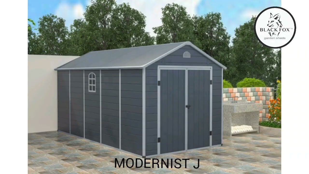 Сарай пластиковый Black Fox Modernist J 11м2 смотреть онлайн