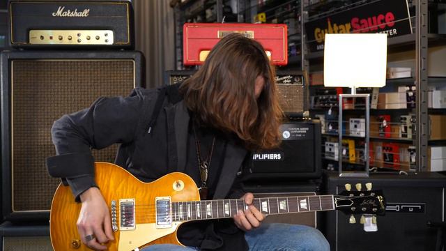 Gibson Custom Shop 1959 Les Paul Standard Reissue VOS Dirty Lemon Burst | Demo by Paul Audia смотреть онлайн