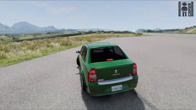 BeamNG.drive - Car accelerating hard and crashes! смотреть онлайн