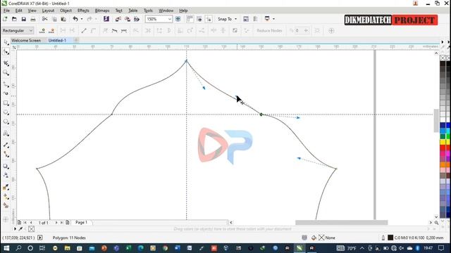 CARA MEMBUAT LOGO SEGI 5 BENTUK KUBAH DI CORELDRAW TERBARU || DIKMEDIATECH PROJECT смотреть онлайн