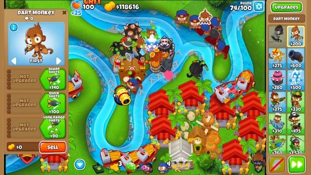 Bloons TD 6 But ALL MOABS Turn Into Bloonarius! смотреть онлайн