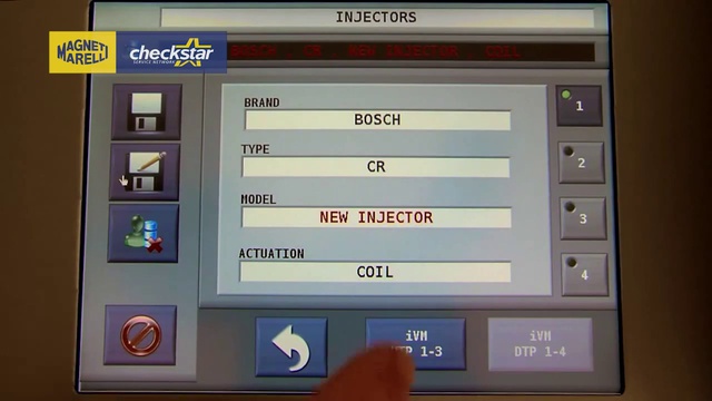 Тестирование форсунок Cтенд CRU.2 Magneti Marelli - процедура тестирования
