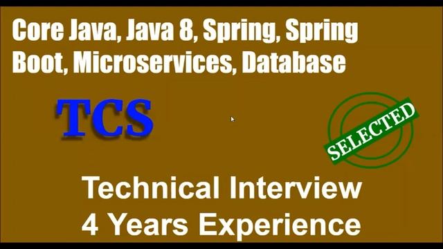 Microservices, Database, Java 8 Interview Questions | TCS Mock Technical Java Interview смотреть онлайн