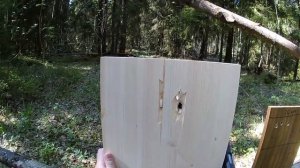 Grand Power T11-F против мебельного щита 28 мм.